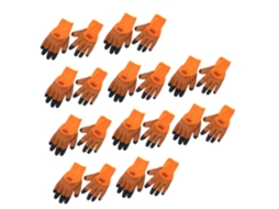 10 Pares de Luvas de Proteção Laranja para Trabalho a Quente SFUSHOS