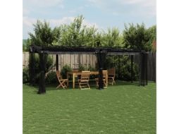 Vidaxl Gazebo Com Paredes De Malha 6x3 M Aço Antracite