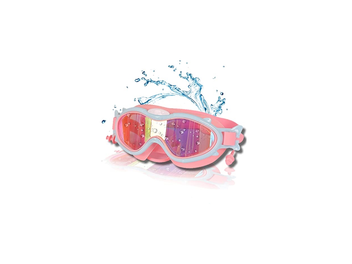 Óculos de Natação Rosa para Crianças, À Prova D'água, Proteção Uv, Meninos e Meninas AQUAFORGE
