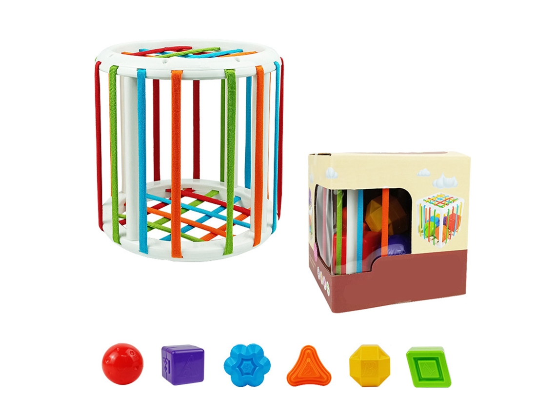 Brinquedo Sensorial de Classificação de Formas com Blocos Texturizados - Jogo Educativo Inicial para Bebês (2026)