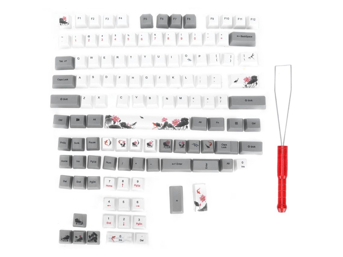 Conjunto De Teclas Para Jogos Pbt Com Padrão Animal De 118 Teclas