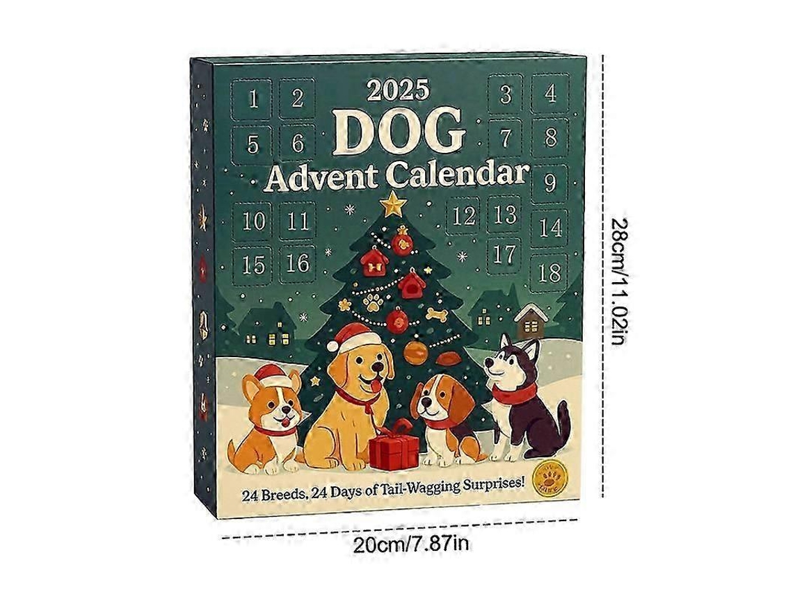 Calendário De Advento Com 24 Ornamentos De Cães