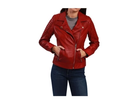 Casaco De Mulher Chyston Brithney Ramonês Pele Vermelho (xl)