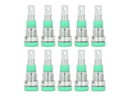 10 Peças Conector Banana 4mm Abs Ferramentas Conexões Elétricas Verde