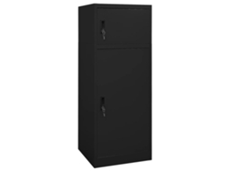 Vidaxl Armário Para Selas 53x53x140 Cm Aço Preto
