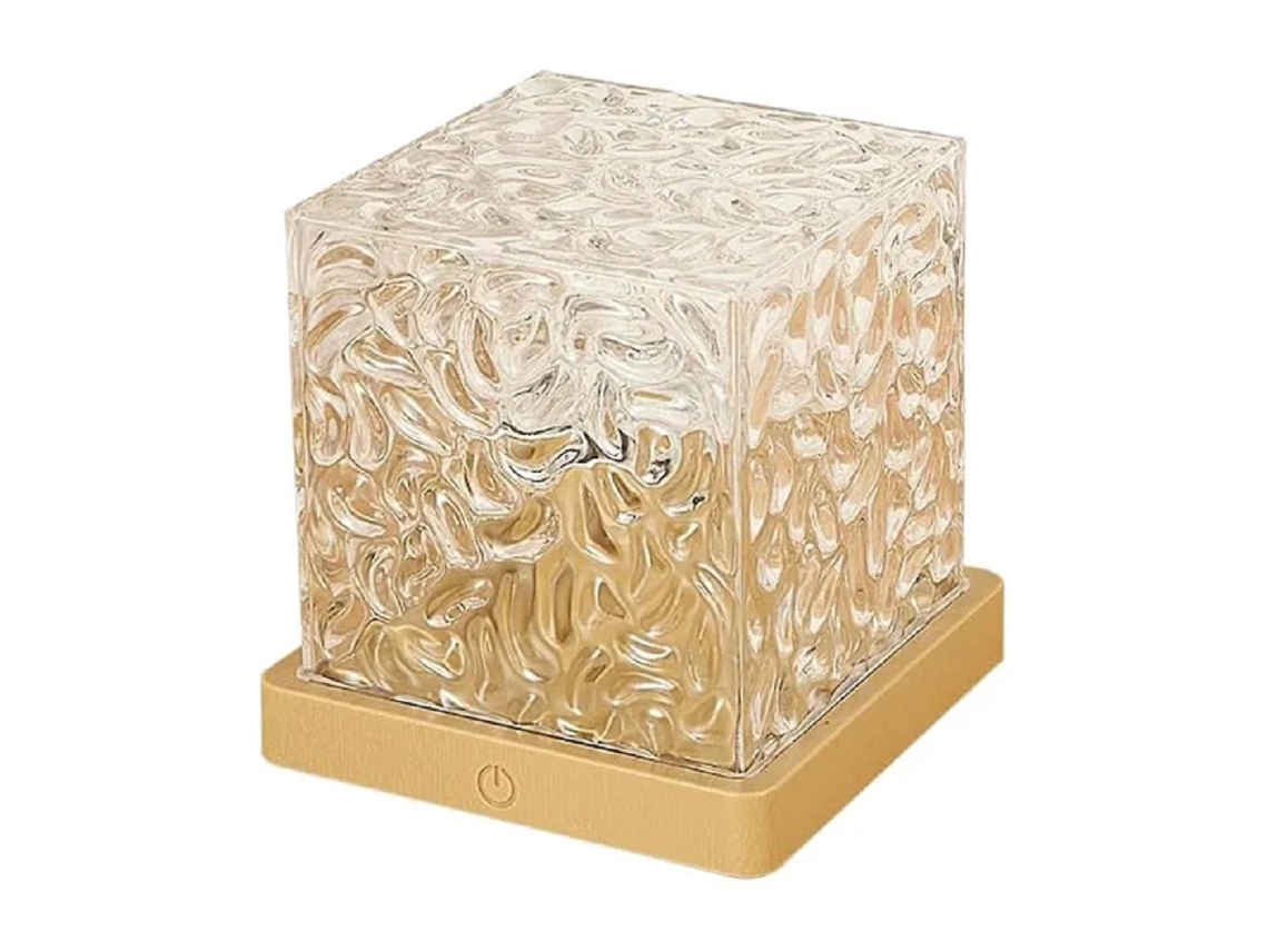 Luminária Aurora Boreal, Luminária Cubo de Ondas, Projetor, Luminária com Efeito de Ondas Água em 16 Cores para Quarto BRILVIBERA