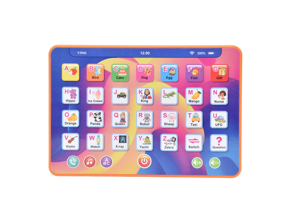 Ats tableta Educativa para Crianças Tableta Alfabeto Letras Inglês 7 Polegadas Máquina Portátil de Aprendizagem de Idioma Infantil