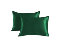 2Pack Fronhas de Cetim de Seda Macia e Suave Verde EVELTEK 51x66cm