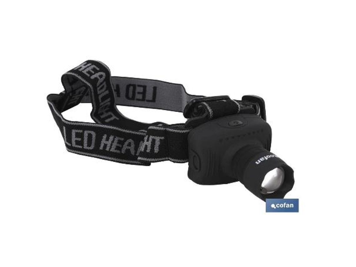 Linterna led de cabeza zoom 3 funciones