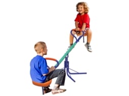 Balanço Infantil de 2 Lugares Girativo em 360°, Anti uv, Capacidade de 90 Kg, Cabo e 3 Pernas, para 3 a 8 Anos, Brincadeira Segura Ao Ar Livre
