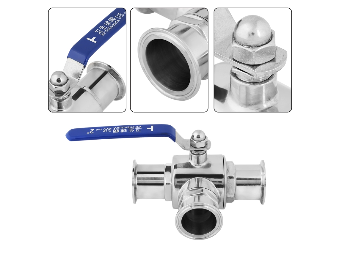 Válvula Esférica Tripla Aço Inox 2 Polegadas