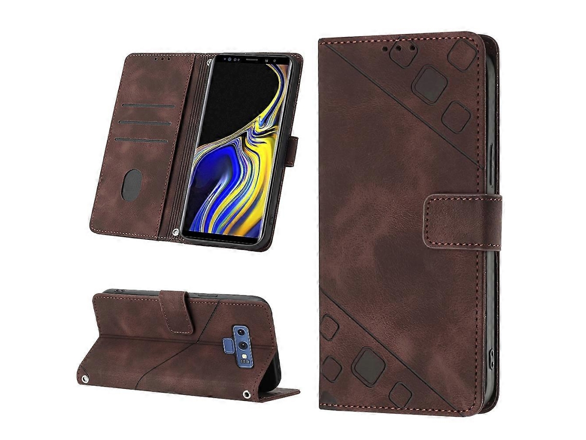Capa De Couro Com Relevo Para Samsung Galaxy Note9