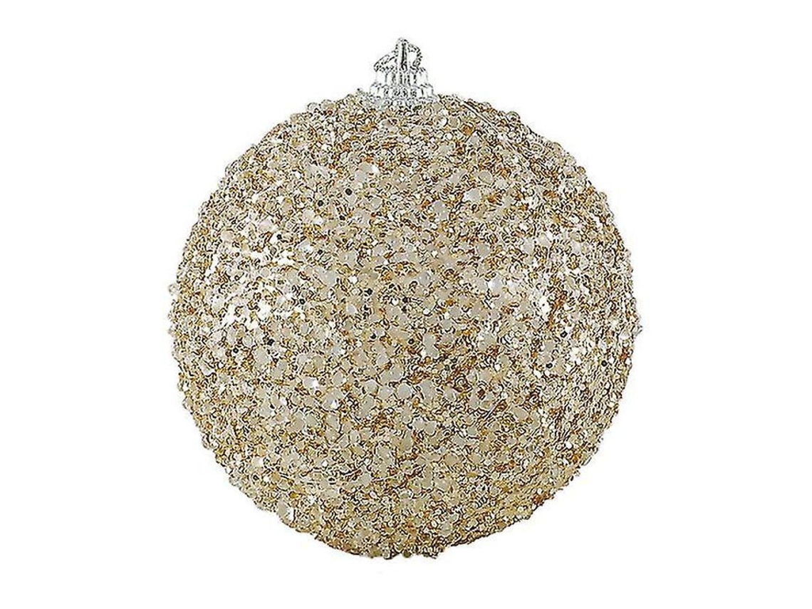 2/4 Peças Bola De Natal 8cm Com Lantejoulas Brilhantes Decoração Para Árvore De Natal Festa 2023 4 Peças Oro Champán 4