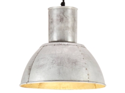 Vidaxl Candeeiro Suspenso Redondo 25 W 28,5 Cm E27 Prateado