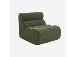 Módulo de sofá modular em tecido efeito alpaca, 1 lugar, verde cáqui Sweeek