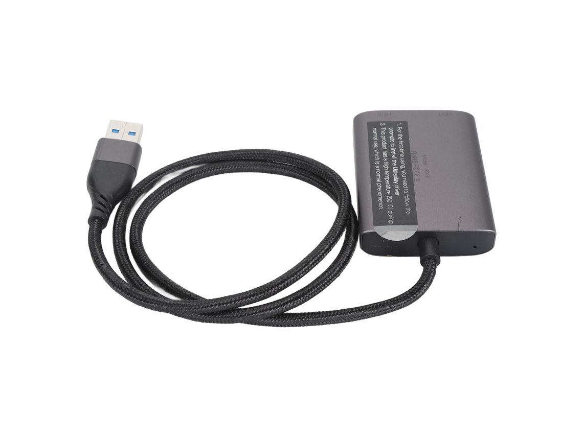 Placa Adaptadora USB3.0/Type C para Dual HDMI suporte 1080p EOOCOO