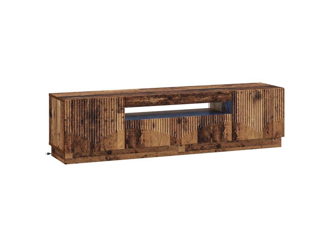 Vidaxl Gabinete De Tv Led Madeira Antiga Derivados De Madeira