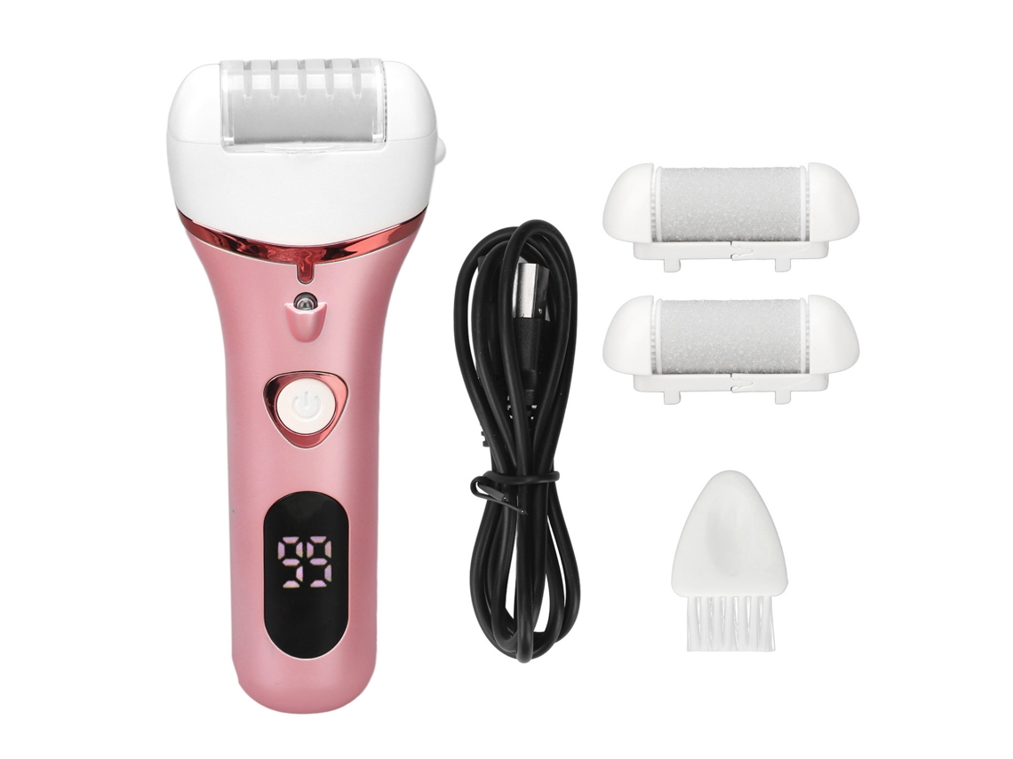 Rebe - Lixadeira Elétrica Portátil Recarregável para Calos e Rachaduras nos Pés - Rosa