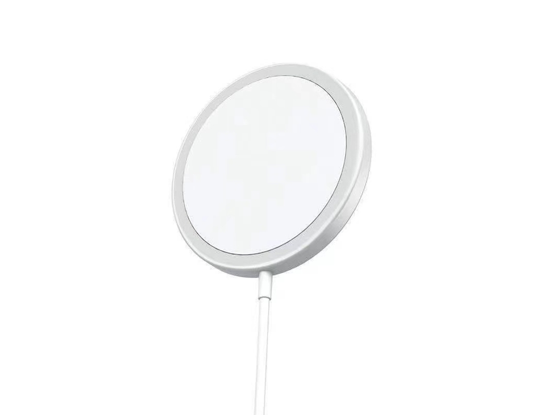 Carregador Magsafe Sem Fios Magnético 15w Para Iphone - Branco