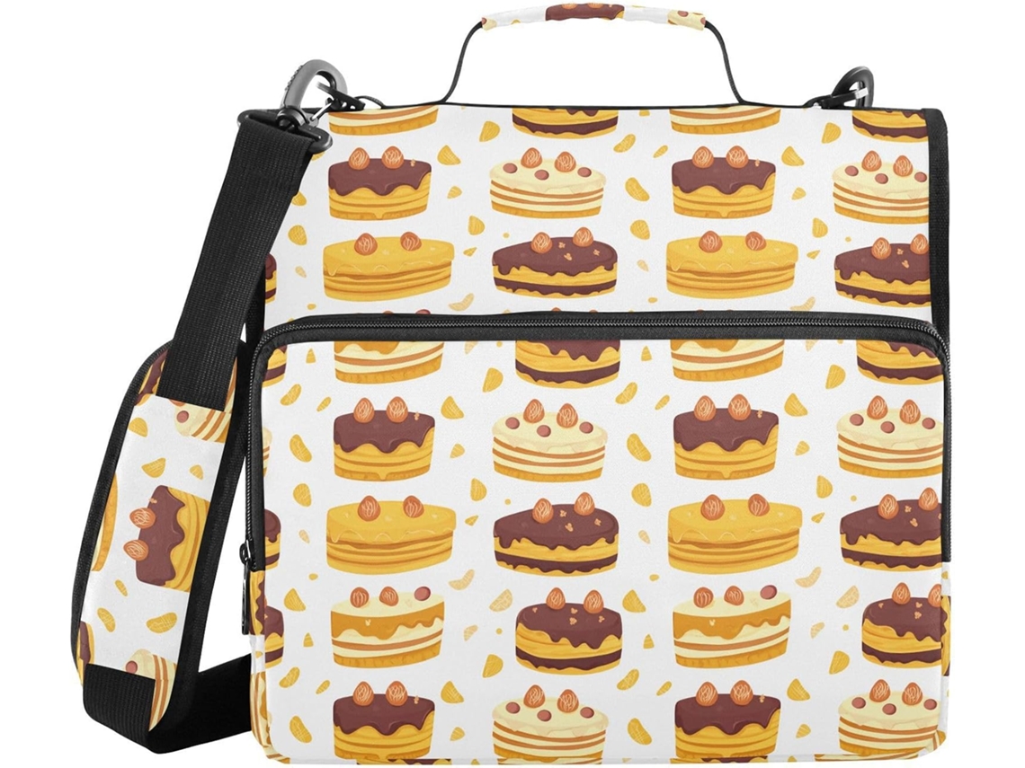 Pasta Organizadora De 3 Argolas 1, 5 Polegadas Com Alça De Ombro, Fácil De Transportar, Bolsa De Armazenamento Portátil