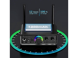 Transmissor E Receptor Bluetooth 5.3 2 Em 1, Adaptador De Áudio Sem Fio Para Tv/pc/fone De Ouvido/karaokê/sistema De Som Doméstico.