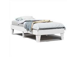 Cama Sem Colchão de Madeira de Pinho Maciça Branco MAISON EXCLUSIVE 90x190 cm