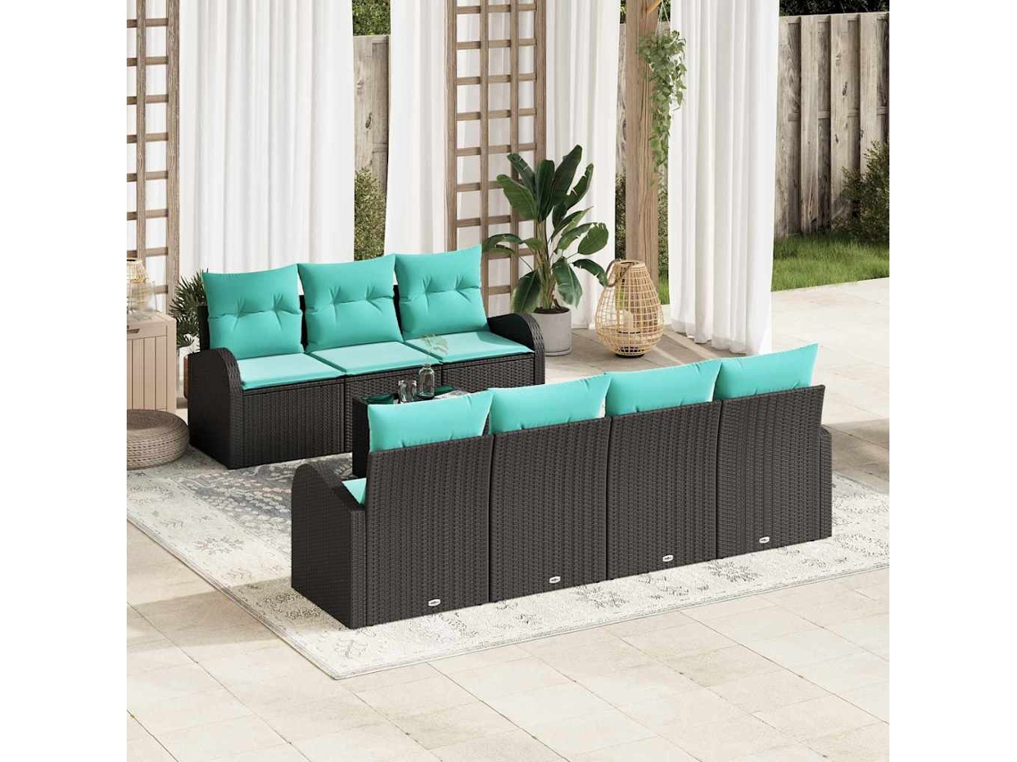Vidaxl Conjunto De Sofá De Jardim 8 Unid. 7-número De Lugares