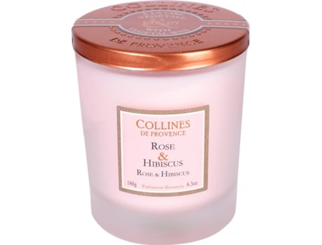 Vela Perfumada COLLINES DE PROVENCE Duos Rose Hibisco 180Gr