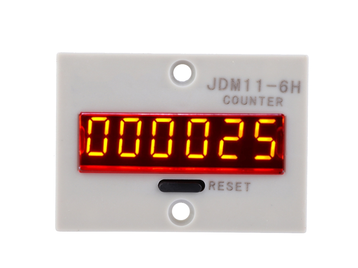 Contador eletrônico JDM11 6H LED de 6 dígitos, AC/DC 24V, faixa 0-999999, 0.38 polegadas | S/MARCA