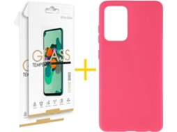 Kit Capa e 2 Películas Samsung Galaxy A52s SKYHE Liso (Rosa)