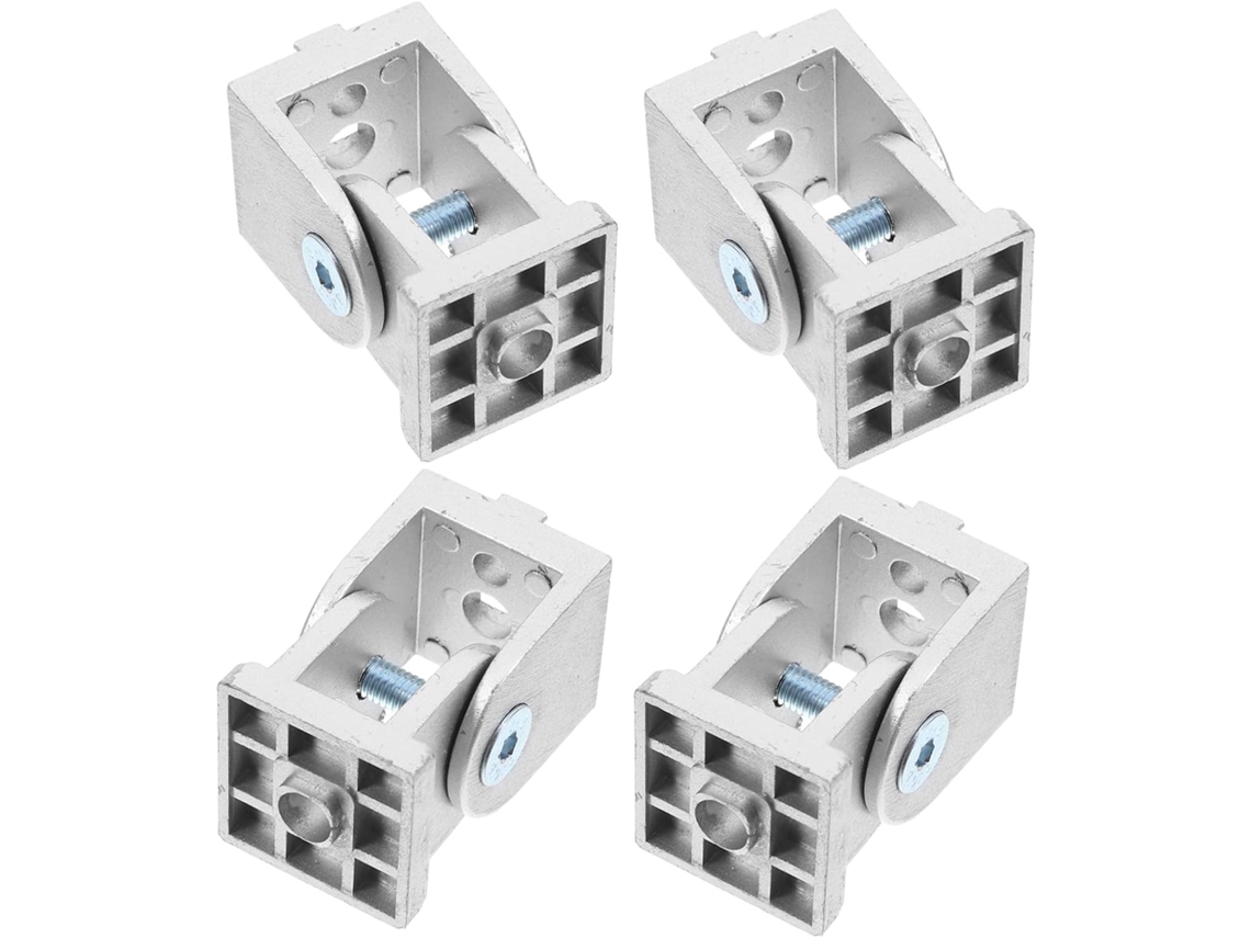 Conjunto De 4 Juntas Pivotantes Flexíveis Em Liga Zinco Para Perfis Alumínio Extrudado Da Série 3030, Acessórios De