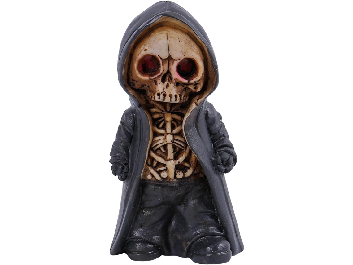 Estatueta de Esqueleto Halloween Estatuetas Escultura Assustadora em Resina 13 X 7 Cm Mesa para o Adere os Fotografia VAYOTOY