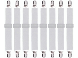Maca De Lençóis Ajustável, Suporte De Alça De Lençóis Ajustável (branco) 8 Peças Db