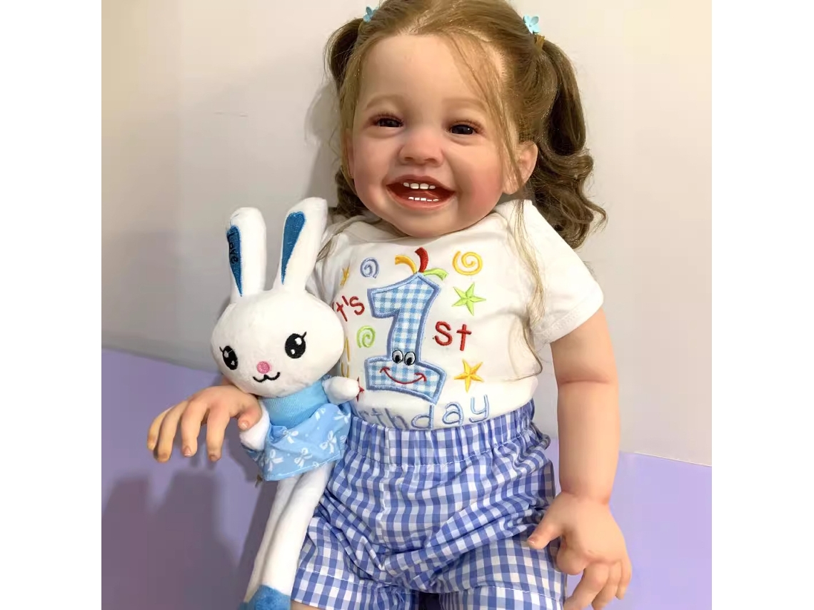 60cm Simulação Bebê Renascido Boneca, Boneca De Brinquedo Algodão