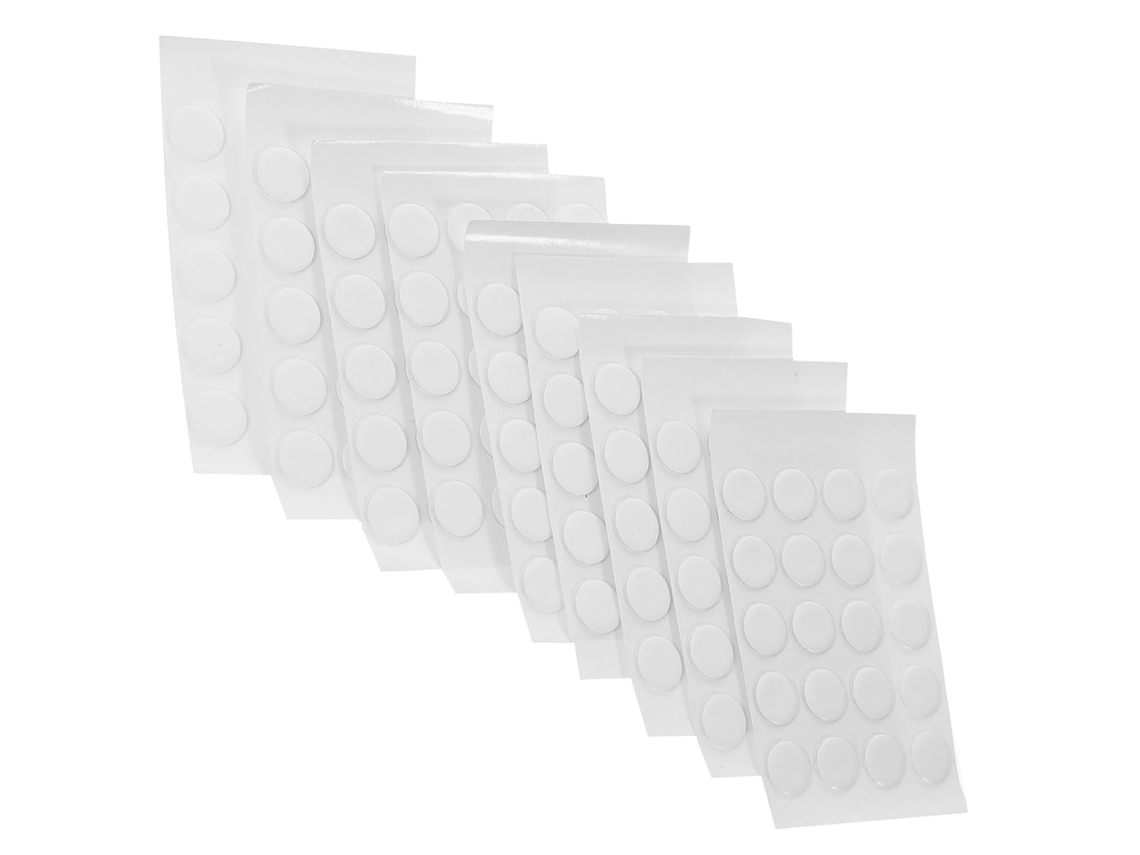 300 Adesivos Redondos Transparentes De Dupla Face