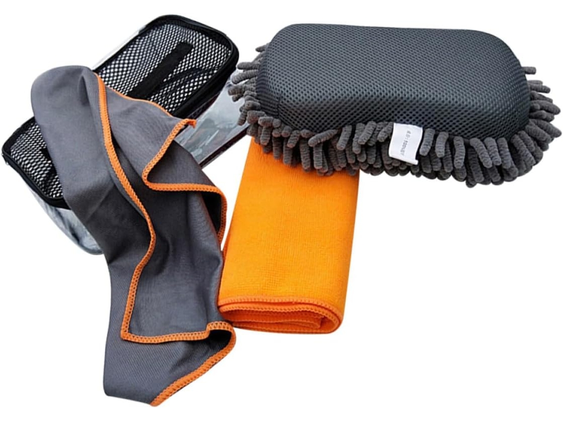 Kit De Limpeza Automotiva De 1 Peça Com Esponja Absorvente E Toalha.