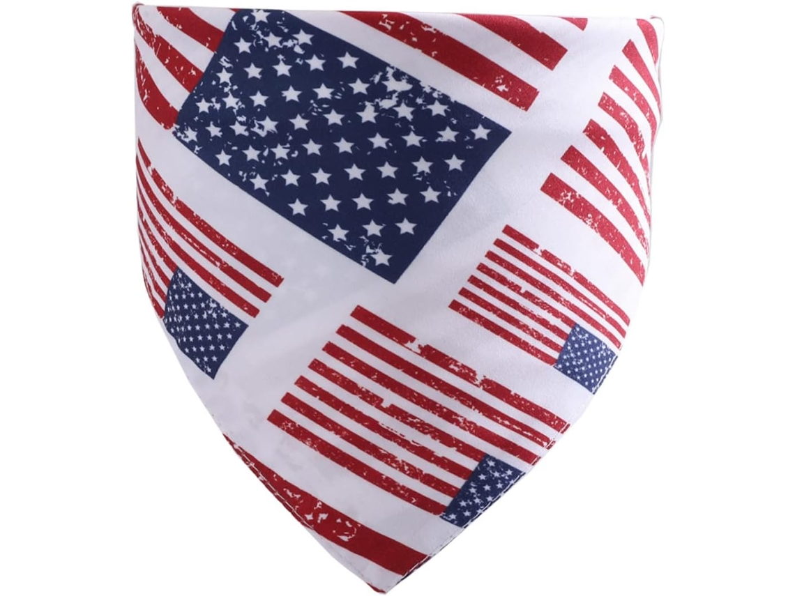 Bandana Triangular Popetpop Cães E Gatos Com A Bandeira Dos Eua