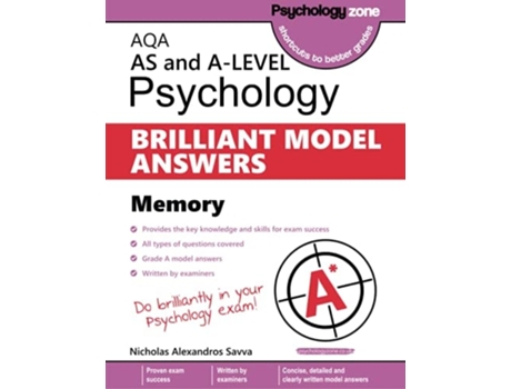 Livro AQA Psychology BRILLIANT MODEL ANSWERS Memory AS and A-level de Nicholas Alexandros Savva (Inglês)