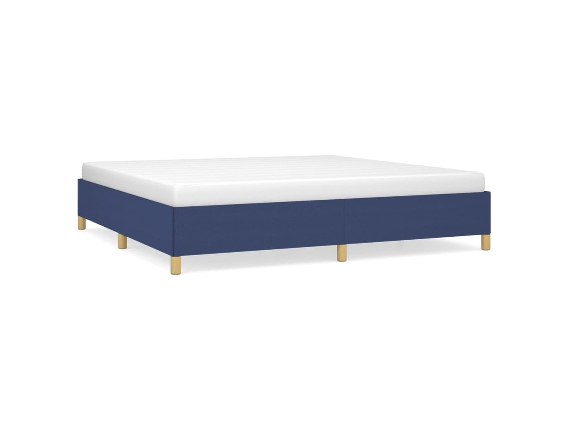 Bed Frame, Bed Frames Vidaxl Azul Tecido (200 X 200 Cm)