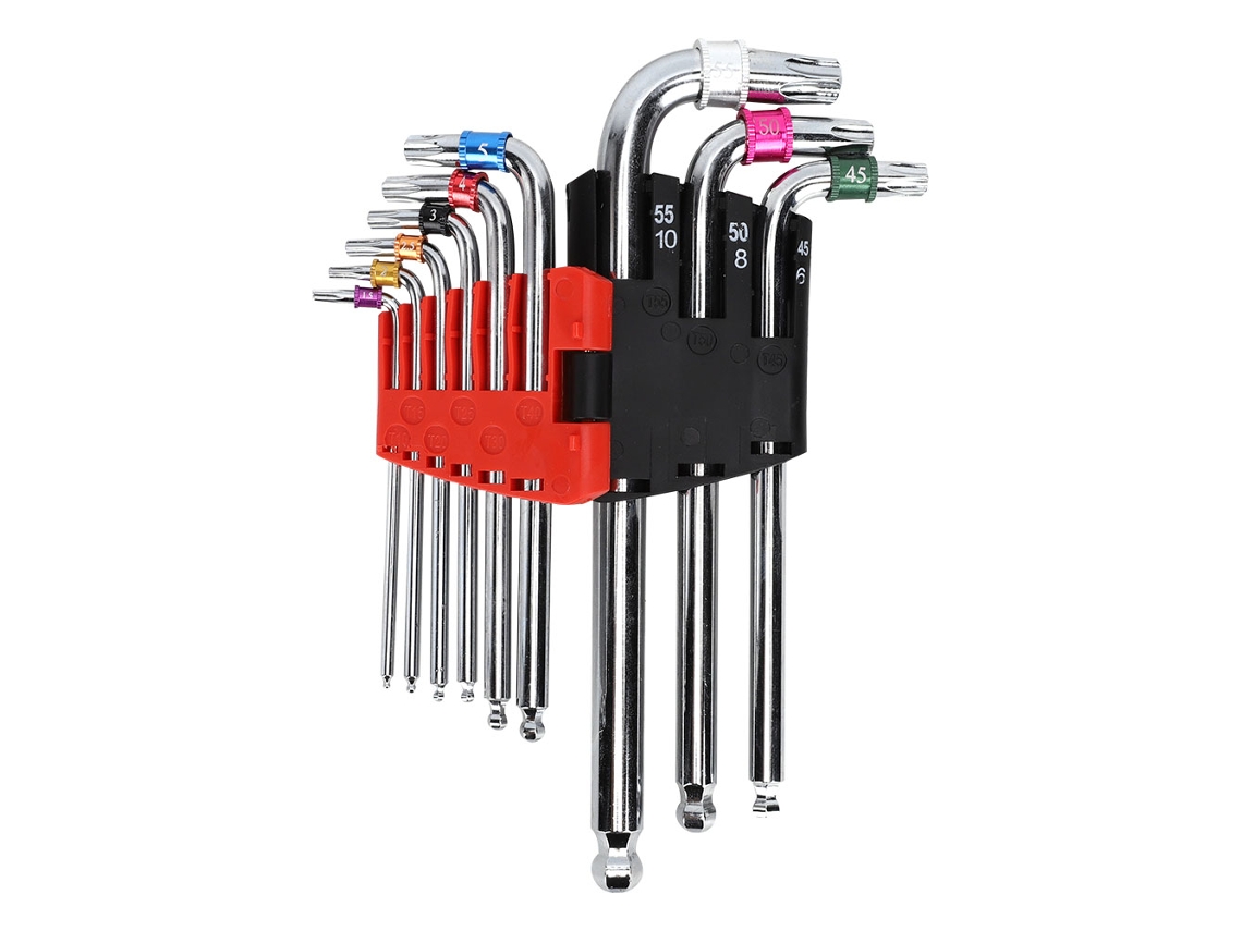 9pcs Chave De Boca Dupla Cr-v Em L Hexagonal Estrela Ferramenta Manual Reparo Casa