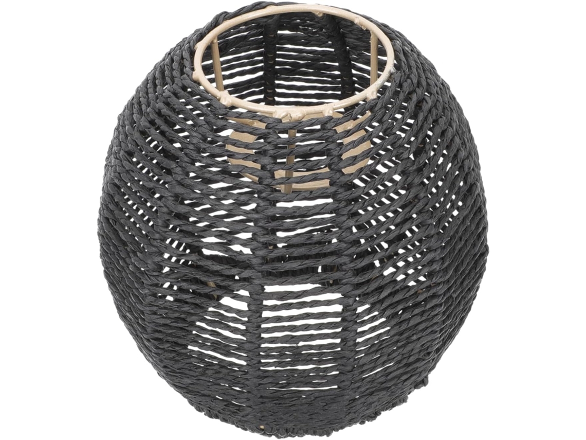 Luminária De Teto Pendente Artesanal Em Tecido Preto, Estilo Retrô, Ideal Para Sala De Jantar E Outros Ambientes.