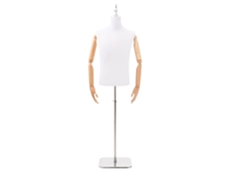 Vidaxl Mannequin Ajustável De 170-218 Cm Com Base Masculino Pp Branco