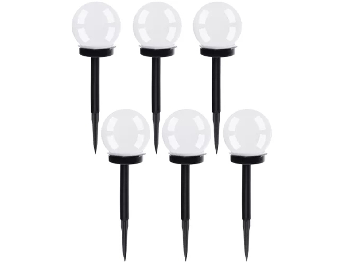 Conjunto de 6 Luzes de Jardim Led com Célula Solar AQUAFORGE