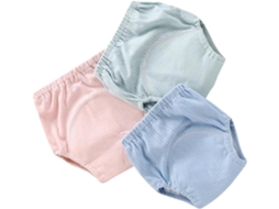 Conjunto de 3 Peças de Calças de Treino Impermeáveis para Meninos e Meninas, Fraldas Reutilizáveis, CHABERLU