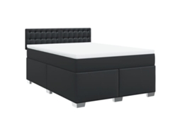 Box Spring Bed, Box Spring Beds Vidaxl Preto Couro Artificial (160 X 200 Cm)