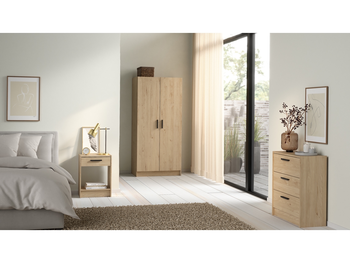 Embalagem de Peças para Conjunto de Quarto - Armário + Cómoda + Mesa de Cabeceira