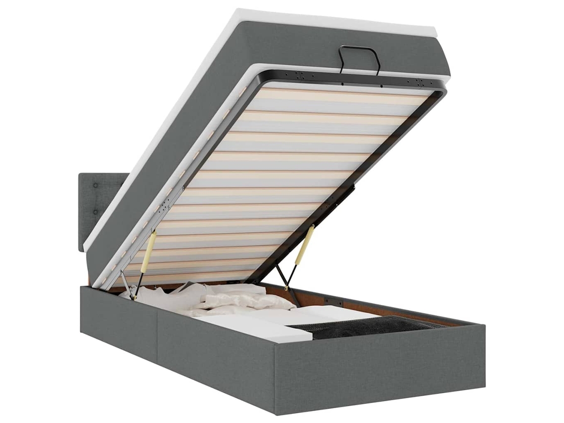 Ottoman Bed, Ottoman Beds Vidaxl Cinzeto Tecido (80 X 200 Cm)