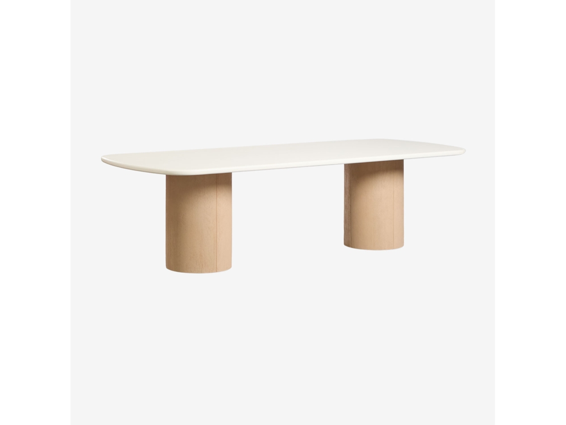 Sklum Mesa De Jantar Retangular Em Cimento E Madeira De Acácia Sharpay Cimento 270 X 110 Cm