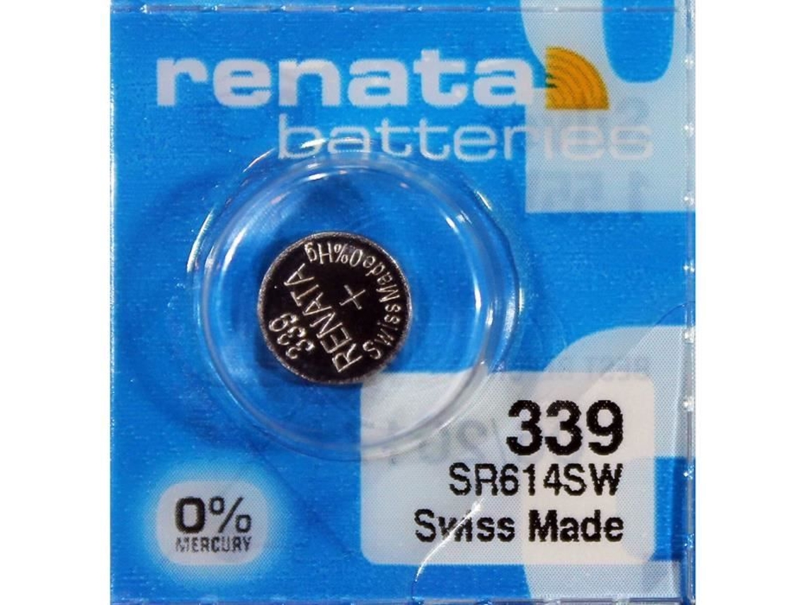 Blister de 1 Bateria de Botão de Óxido de Prata X339 Sr614Sw RENATA