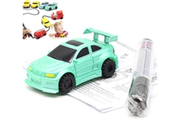 Mali carro Indutivo Seguidor de Linha Preta Mini Brinquedo Veículo Engenharia Educativo com Caneta e Pilhas